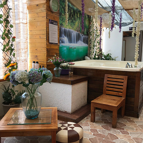 Summer spa interior